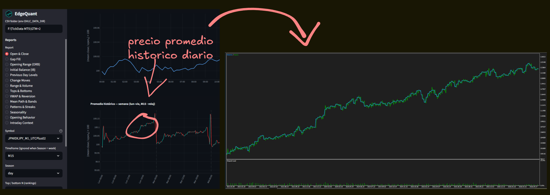 Ejemplo de material interno compartido en la membresía OneUp Trading